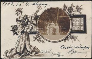 1913 Csányi kép keleti mintájú képeslap. Futott.