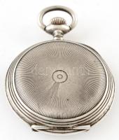 Ezüst(Ag) Remontoir zsebóra, jelzett, működik, d: 3 cm, bruttó: 27,8 g