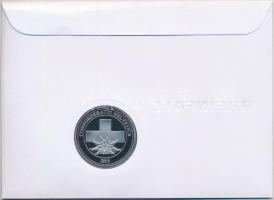 Svájc 2015. "Rheinfall" részben festett, ezüstözött fém emlékérem, érmés borítékban bélyeg...