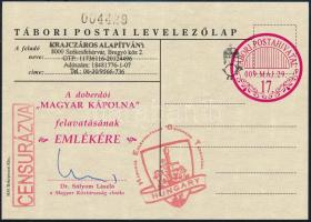 2009 A doberdói Magyar Kápolna felavatásának emlékére kiadott, első világháborús tábori postai levelezőlapot utánzó emlék képeslap, a hátoldalán Dr. Sólyom László (1942-) köztársasági elnök aláírásával.