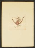 Almássy Aladár (1946-): A citromcsősz. Rézkarc, papír, jelzett, számozott (9/25), üvegezett keretben, 21,5x20,5 cm, keret: 63x46 cm