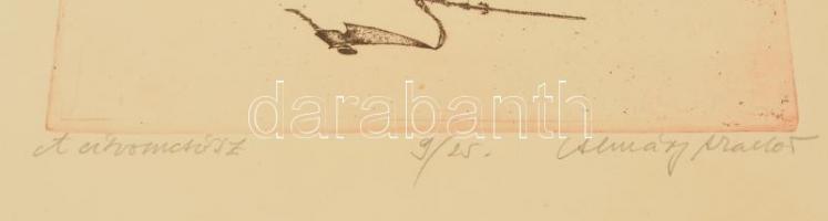 Almássy Aladár (1946-): A citromcsősz. Rézkarc, papír, jelzett, számozott (9/25), üvegezett keretben...