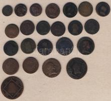 Ausztria/magyar verdejel 1780-1861. 1/4Kr (1x), 1/2Kr (2x), 1Kr (13x) 4 klf, 3Kr (2x), 4Kr (2x), 6Kr...