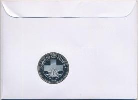 Svájc 2015. "Ammonit" részben festett, ezüstözött fém emlékérem, érmés borítékban bélyegge...