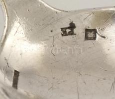 Ezüst(Ag) csavart nyelű fűszerkanál, jelzett, h: 8,6 cm, nettó: 9,3 g