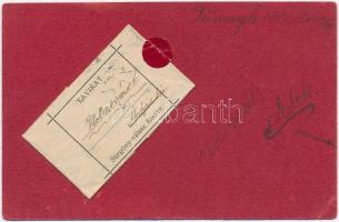 1901 Távirat. Kihajtható mechanikus lap / Telegraph. Folding mechanical greeting postcard (EK)