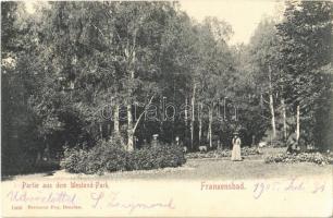 1905 Frantiskovy Lazne, Franzensbad; Partie aus dem Westend Park (EK)