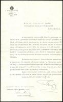 1925 Bp., Nagykéri Scitovszky Béla (1878-1959) a Nemzetgyűlés Elnöke, későbbi belügyminiszter által saját kézzel aláírt kinevezési okmány