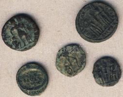 Római Császárság 5db kisbronz T:vegyes