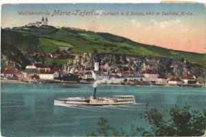 1917 Maria Taferl, Wallfahrtskirche bei Marbach a. d. Donau / pilgrimage church, steamship