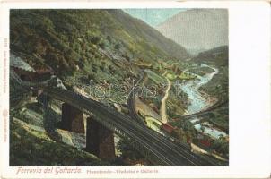 Gotthardbahn, Ferrovia del Gottardo; Pianotondo Viadotto e Galleria / Gotthard Railway, viaduct