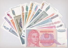 Jugoszlávia 1992-1993. 100D - 10.000.000.000D (16xklf) T:I,I-
Jugoslavia 1992-1993. 100 Dinara - 10...