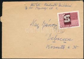 1969 Radnóti Miklósné Gyarmati Fanni (1912-2014) saját kézzel írt levele, borítékkal