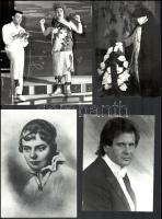 cca 1970-1980 7 db színházi film témájú fotó színészekkel. 19x17 cm