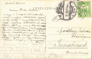 1915 Baja, Városháza, Mittler Izidor üzlete. Wurmfeld Gyula kiadása + "ÚJVIDÉK - BAJA 212. SZ.&...