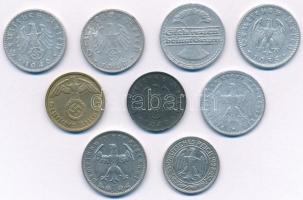 Németország / Weimari Köztársaság 1920D 50pf Al + 1923A 200M Al + 1928D 50pf Cu-Ni + Német Harmadik ...