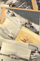 cca 1910-1980 Polgári és katonai hajókat ábrázoló vegyes fotó tétel, közte feliratozottak, 7x10 és 13x18 cm közti méretben