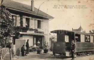 Perly French border Railway-station and café (EB)