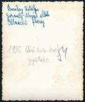 1936 Albert főherceg és Gorondy-Novák Elemér egy vívó közgyűlésen, fotó, 7,5×6,5 cm