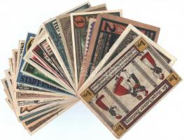 Németország / Weimari Köztársaság ~1921. 20db klf 1M és 2M névértékű szükségpénz T:I-III-
Germany /...