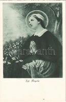 Győr, Szent Orsolya zárda - 4 db régi képeslap képeslapfüzetből: kert, Mária kongregáció oltára, Lép...