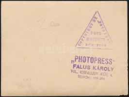 1947 Budapest, Szent István Bazilika, égő kupola, Falus Károly pecséttel jelzett fotója, felületén t...