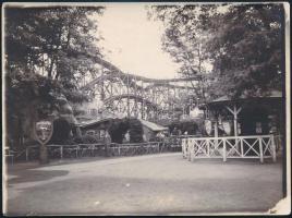 1928 Budapest, Angolpark, hátoldalon feliratozott fotó, 9×12 cm