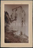 cca 1910 Füzér vára, kartonra kasírozott fotó, 10×6 cm