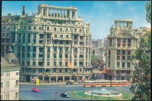 FTC női kézilabda sportolóinak aláírása Bukarestből hazaküldött képeslapon