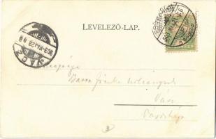 1903 Esztergom, látkép, híd, Bazilika. Stromf Ignác kiadása