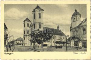 1948 Gyöngyös, Fő tér, templom (EK)