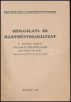 1942 Szolgálati és illetményszabályzat a M. Kir. Folyam- és Tengerhajózási Rt. alkalmazottai részére...