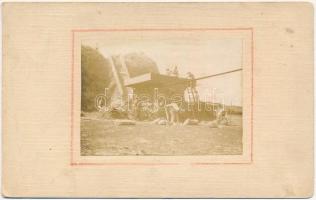 1928 Jánoshida, a levélíró nyári felvétele, cséplés cséplőgéppel, folklór. kartonlapra ragasztott fotó. photo (EK)