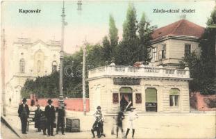 1906 Kaposvár, Zárda utca, Prager Lipót özvegye borbély és fodrász terme, üzlet