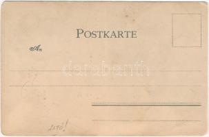 Gruss vom Oktoberfest! Prost g'suffa! / Beer humour. Kunstverlag J. Silberstein 975. litho (EK)