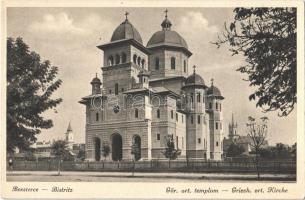 Beszterce, Bistritz, Bistrita; Görög ortodox templom. Csallner Károly kiadása / Greek Orthodox church