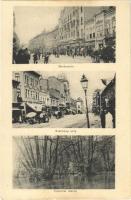 1922 Miskolc, Bankpalota, üzletek, Széchenyi utca, Pannonia szálloda és kávéház, Tapolcai részlet (Miskolctapolca). Langberg dohánytőzsde kiadása (felületi sérülés / surface damage)