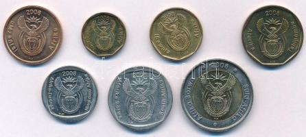 Dél-Afrika 2008. 5c-5R (7xklf) forgalmi sor T:1,1- 
South-Africa 2008. 5 Cents - 5 Rand (7xdiff) co...