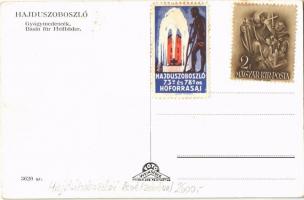 Hajdúszoboszló, gyógymedencék + levélzáró a hátoldalon