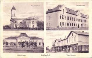 1936 Sárbogárd, Református templom, Járásbíróság, Községháza, vasútállomás (EK)