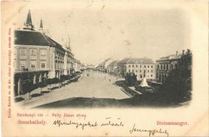 1899 Szombathely, Széchenyi tér, Szily János utca. Kiadja Knebel (EK)