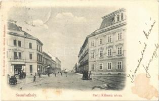 1899 Szombathely, Széll Kálmán utca, Pető Ármin üzlete. Kiadja Knebel (fl)