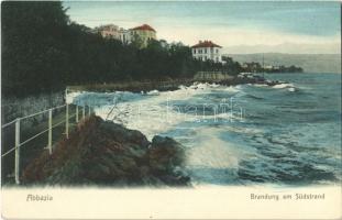 Abbazia, Opatija; Brandung am Südstrand / waves