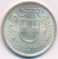 Svájc 1969B 5Fr Ag T:1-  Switzerland 1969B 5 Francs Ag C:AU  Krause KM#40