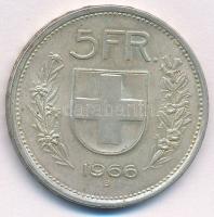 Svájc 1966B 5Fr Ag T:1-  Switzerland 1966B 5 Francs Ag C:AU  Krause KM#40