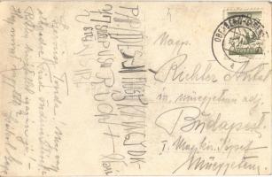 ~1929 Felsőkismartonhegy (Kismarton), Oberberg-Eisenstadt; Obeliszk a kastély parkban / Obelisk im S...