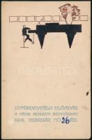 1916 3 db szecessziós műsor kártya rajzokkal 11x17 cm