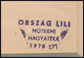 Ország Lili (1926-1978): Lányok. Színes filctoll, papír, hagyatéki bélyegzővel, eredetiséget igazoló...