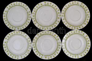 Alföldi porcelán teás készlet, matricás, jelzett, kis kopásnyomokkal