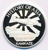 Cook-szigetek 2006. 1$ Ag Ázsia történelme - Kamikaze kapszulában, tanúsítvánnyal (19,76g/0.999/39mm) T:PP  Cook Islands 2006. 1 Dollar Ag History of Asia - Kamikaze in capsule with certificate (19,76g/0.999/39mm) C:PP
